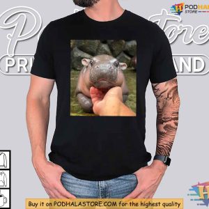 Moo Deng Baby Hippo Shirt, Viral Meme Animal Apparel for Cute Culture Fans