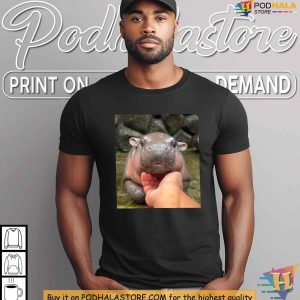 Moo Deng Baby Hippo Shirt Viral Meme Animal Apparel for Cute Culture Fans 2