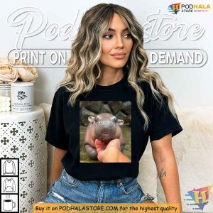 Moo Deng Baby Hippo Shirt Viral Meme Animal Apparel for Cute Culture Fans 4