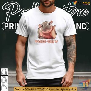 Moo Deng Cute Baby Hippo Meme Shirt, Adorable Thai Internet Character Tee