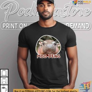 Moo Deng Cute Baby Pygmy Hippo Shirt, Thailand’s Famous Animal Meme Tee