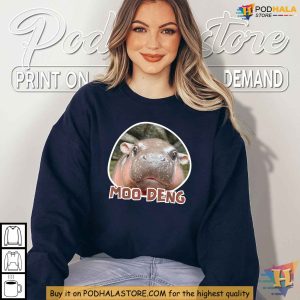 Moo Deng Cute Baby Pygmy Hippo Shirt Thailands Famous Animal Meme Tee 3