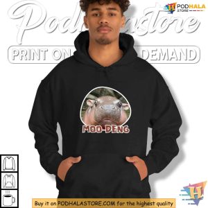 Moo Deng Cute Baby Pygmy Hippo Shirt Thailands Famous Animal Meme Tee 4