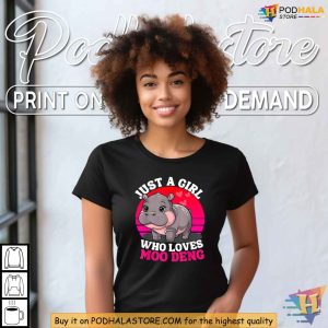 Moo Deng Cute Hippo Lover Shirt Just a Girl Who Loves Hippos Fun Apparel 2
