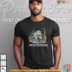 Moo Deng Meme Shirt Baby Hippo Unbothered and Happy Cute Viral Tee 2