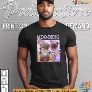 Moo Deng Shirt Cute Baby Pygmy Hippo Viral Meme Merchandise for Fans 4