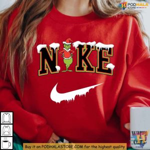 Nike Christmas Sweater Grinch Holiday Funny Sweatshirt