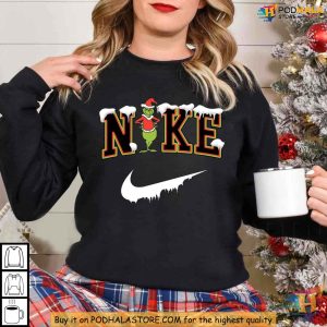 Nike Christmas Sweater, Grinch Holiday Funny Sweatshirt, Xmas Gifts 2024