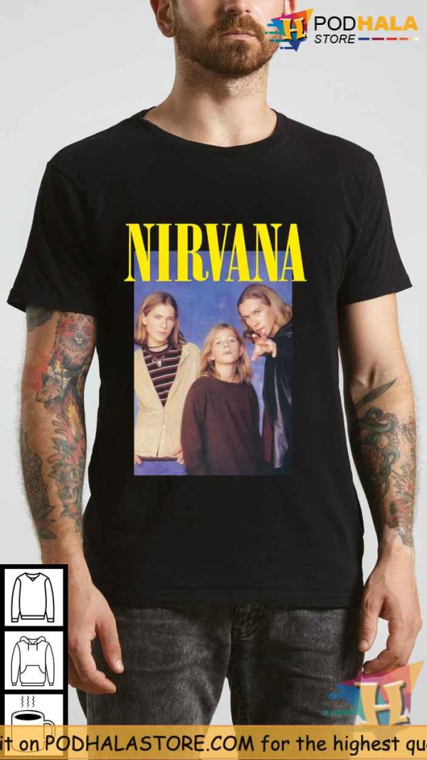 Nirvana Hoodie, Hanson Mashup Shirt, 90s Music Nostalgia Apparel for Fans
