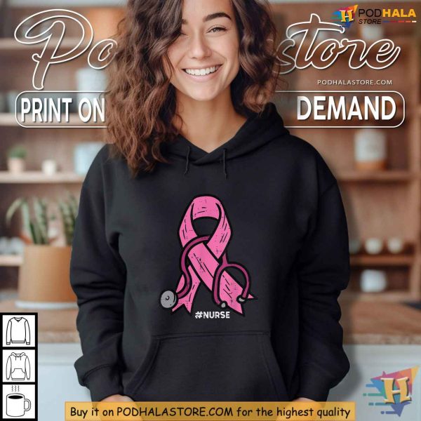 Nurse Breast Cancer Awareness Shirt, Pink Ribbon Medical Care Apparel