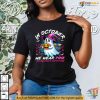 October Ghost Pink Breast Cancer Awareness Shirt, Halloween Support Apparel