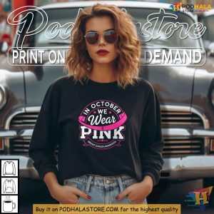 October Pink Ribbon Support Breast Cancer Awareness Shirt for 2024 3