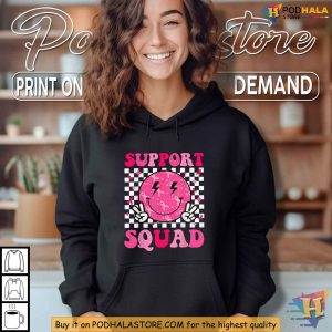 Pink Ribbon Smile Face Breast Cancer Awareness Shirt, Support Squad Apparel