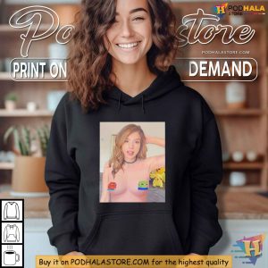 Pokimane Nude Controversial Shirt, Meme Apparel, Shock Value Fashion for Streamer Fans