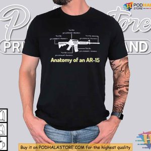 Pro-Gun Rights Freedomkat1974 Shirt, AR-15 Anatomy, Anti-Government Tee