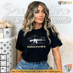 Pro Gun Rights Freedomkat1974 Shirt AR 15 Anatomy Anti Government Tee 2
