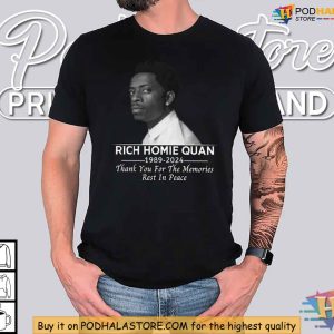 Rich Homie Quan Tribute Shirt Memorial T Shirt for Fans 1989 2024 Commemoration 2