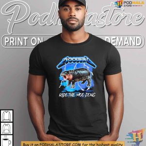 Ride the Moo Deng Shirt Viral Meme Hippo T Shirt for Internet Fans 4