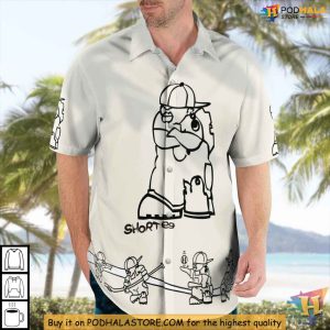 Shortee Collection Shirt Vintage Streetwear Button Up Hawaiian Rap Style 2