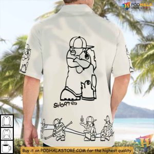 Shortee Collection Shirt Vintage Streetwear Button Up Hawaiian Rap Style 3