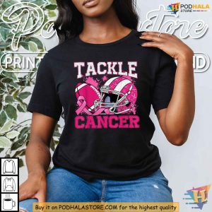 Tackle Breast Cancer Pink Ribbon Shirt, Football Breast Cancer Awareness Tee