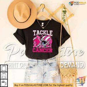 Tackle Breast Cancer Pink Ribbon Shirt Football Breast Cancer Awareness Tee 3