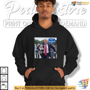 Trump Running with Dog Shirt, Political Satire T-Shirt, Funny Trump Apparel
