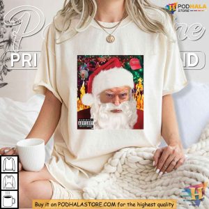 Trump Santa Mugshot Christmas Shirt, Humorous Tacky Trump Shirts