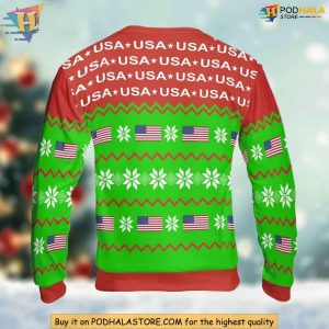 Trump Ugly Christmas Sweater Patriotic Boxing Champion Holiday Apparel 2