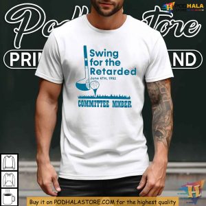 Vintage Golf Fundraiser Shirt Swing for the Retarded 1982 Committee Tee 2