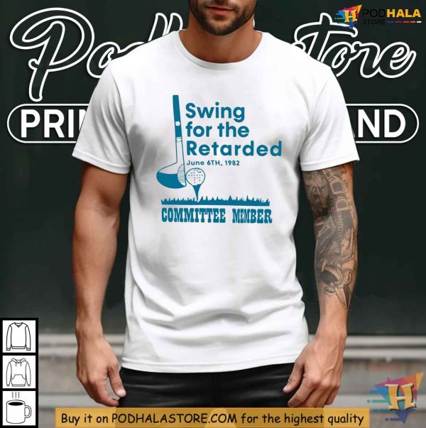 Vintage Golf Fundraiser Shirt, Swing for the Retarded 1982 Committee Tee