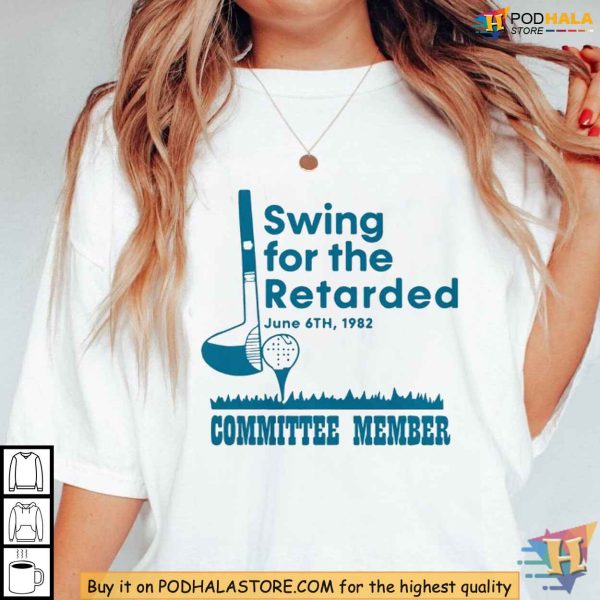 Vintage Golf Fundraiser Shirt, Swing for the Retarded 1982 Committee Tee