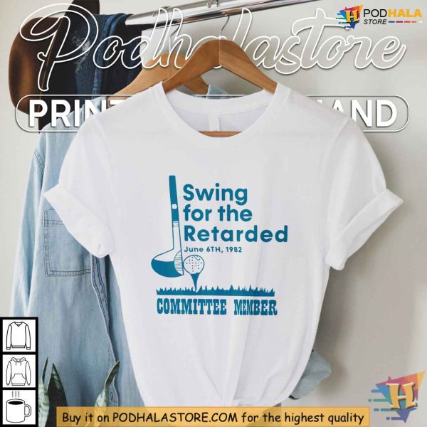 Vintage Golf Fundraiser Shirt, Swing for the Retarded 1982 Committee Tee
