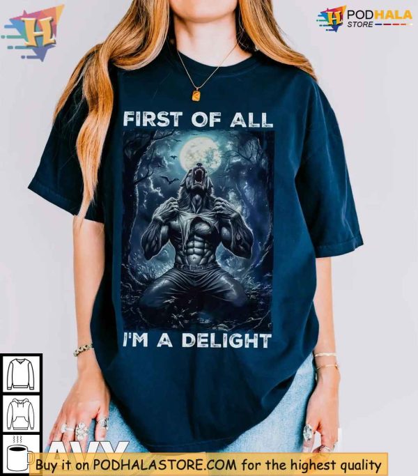 Werewolf Ripping Shirt, Funny Full Moon Alpha Wolf Meme Tee, Werewolf Graphic T-Shirt