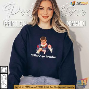 Whats Up Brother Shirt, Casual Humor Streetwear for Friendly Vibes