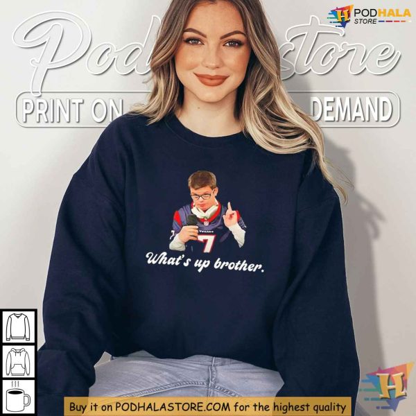 Whats Up Brother Shirt, Casual Humor Streetwear for Friendly Vibes