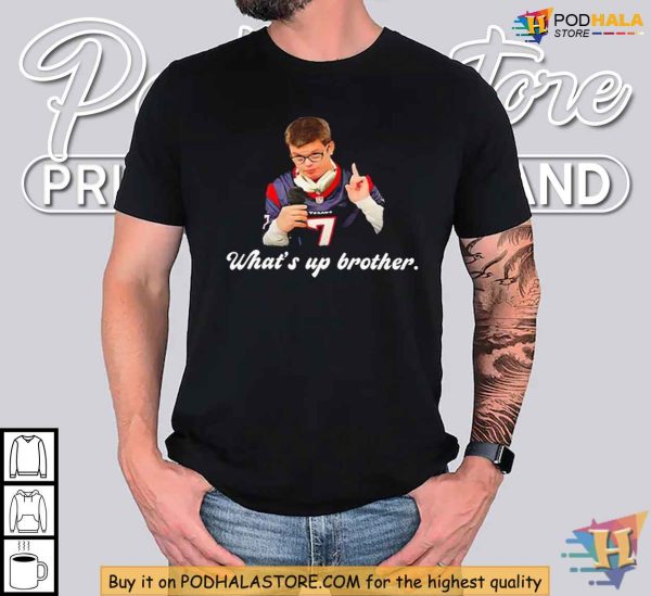 Whats Up Brother Shirt, Casual Humor Streetwear for Friendly Vibes