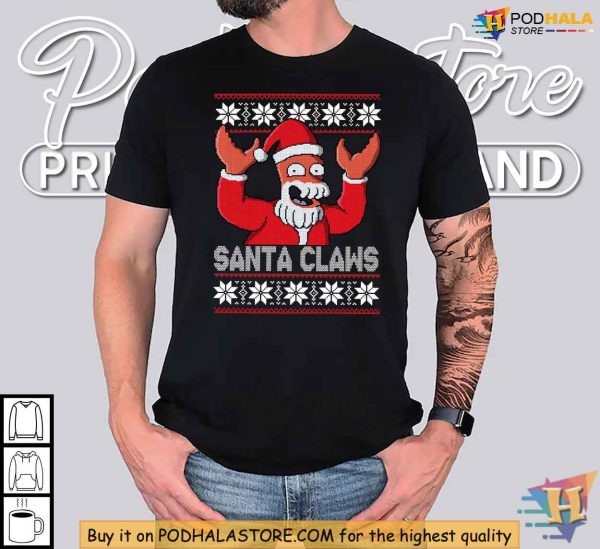 Zoidberg Santa Claws Shirt, Futurama Christmas Gift for Fans