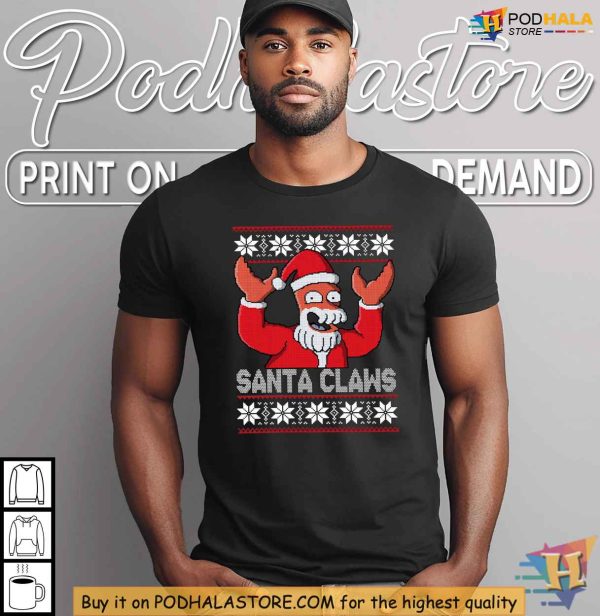 Zoidberg Santa Claws Shirt, Futurama Christmas Gift for Fans