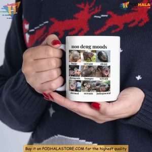 Adorable Moo Deng Mug Baby Hippo Mood Collection for Meme and Hippo Fans 2