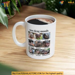 Adorable Moo Deng Mug Baby Hippo Mood Collection for Meme and Hippo Fans 3