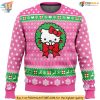 Adorable Pink Hello Kitty Christmas Sweater, Festive Holiday Design for Fans