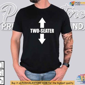 Adult Humor Two Seater Shirt Arrows Pointing Up and Down Tee 2