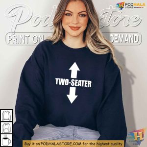 Adult Humor Two Seater Shirt Arrows Pointing Up and Down Tee 3