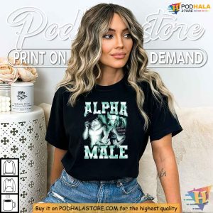 Alpha Male Shirt with Wolf Graphic Howling Through the Pain Masculine Apparel 4