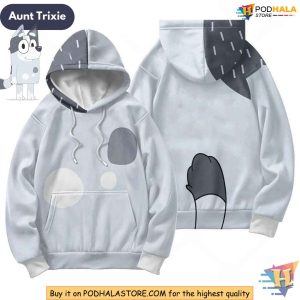 Aunt Trixie Heeler 3D Hoodie, Blue Dog Family Cosplay Sweatshirt Outfit