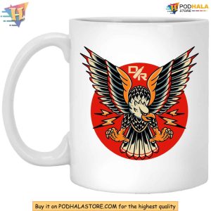 Bold Eagle Print Mug, Demoranch Eagle Coffee Mug for Patriotic Fans