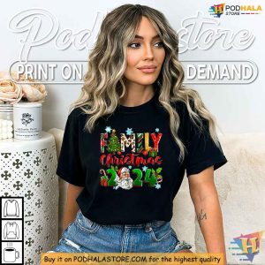 Buy Funny Family Christmas Shirt Matching 2024 Holiday Family Apparel 4