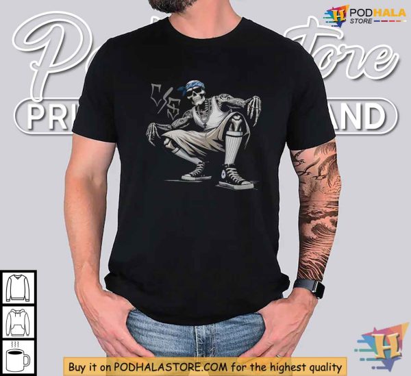 Chicano Gangster Skeleton Homie Style Mens Shirt, Urban Mexican Streetwear