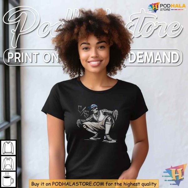 Chicano Gangster Skeleton Homie Style Mens Shirt, Urban Mexican Streetwear